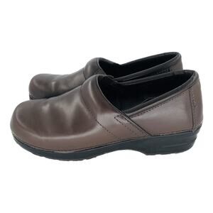 LL Bean Shoes 8.5M Womens Brown Clogs Classic Klogs Heel Slip On Rubber Sole